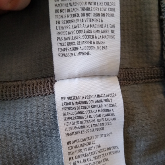 NWOTS AE Active FLEX Thermal Waffle Pullover Hoodie Gray Large American Eagle - Picture 11 of 12